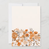 ボホテラコッタハンド絵を描フローラブライダルシャワー 招待状 (裏面)