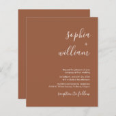 ボホテラコッタバジェット結婚式招待状 (正面/裏面)