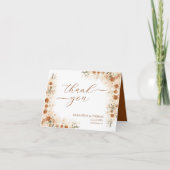 ボホテラコッタバラカラリリー結婚ズサンキューレ サンキューカード (正面)