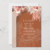 ボホテラコッタバラパンパスグラス結婚フローラ (正面)