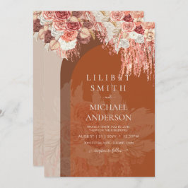 ボホテラコッタバラパンパスグラス結婚フローラ