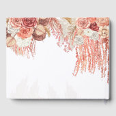 ボホテラコッタバラパンパスグラス結婚フローラ ゲストブック (裏面)