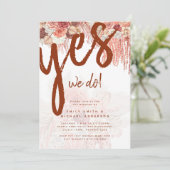 ボホテラコッタバラパンパスグラス結婚フローラ 招待状 (スタンド正面)