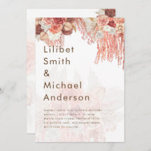 ボホテラコッタバラパンパスグラス結婚フローラ