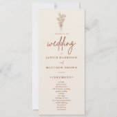 ボホテラコッタバーンオレンジ結婚式 プログラム (正面)