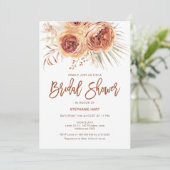 ボホテラコッタバーントオレンジフローラブライダルシャワー 招待状 (スタンド正面)