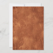 ボホテラコッタバーントオレンジフローラブライダルシャワー 招待状 (裏面)