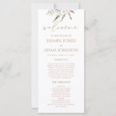 ボホテラコッタパンパスオーキッド結婚式 プログラム (正面)