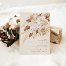 ボホテラコッタパンパスグラスエレガントな結婚式