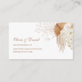 ボホテラコッタパンパスグラスオーキッドレジストリカード エンクロージャーカード (正面)