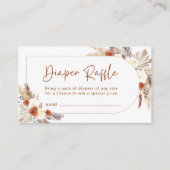 ボホテラコッタパンパスグラスバオムツラッフルカード エンクロージャーカード (正面)