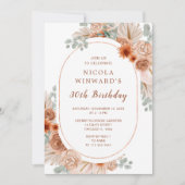 ボホテラコッタパンパスグラスバースデーパーティー 招待状 (正面)