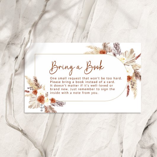 ボホテラコッタパンパスグラスブックを持ってくる エンクロージャーカード