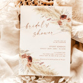 ボホテラコッタパンパスグラスブライダルシャワー招待状 招待状