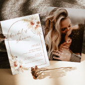 ボホテラコッタパンパスグラスブライダルシャワー招待状 招待状