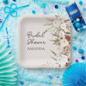 ボホテラコッタパンパスグラスブライダルシャワー ペーパープレート (パーティー)