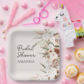 ボホテラコッタパンパスグラスブライダルシャワー ペーパープレート (パーティー)