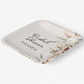 ボホテラコッタパンパスグラスブライダルシャワー ペーパープレート (傾斜あり)