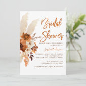 ボホテラコッタパンパスグラスブライダルシャワー 招待状 (スタンド正面)