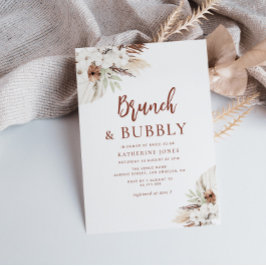 ボホテラコッタパンパスグラスブランチ&バブリー 招待状