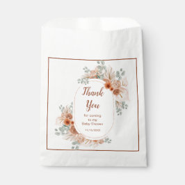 ボホテラコッタパンパスグラスベビーシャワー フェイバーバッグ