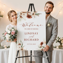 ボホテラコッタパンパスグラス秋の結婚式へようこそ