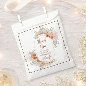 ボホテラコッタパンパスグラス誕生日 フェイバーバッグ (クリップ留めされた状態)