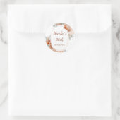 ボホテラコッタパンパスグラス誕生日 ラウンドシール (バッグ)