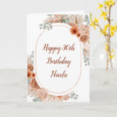 ボホテラコッタパンパスグラス カード (黄色い花)