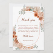 ボホテラコッタパンパスグラス サンキューカード (正面)