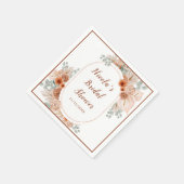 ボホテラコッタパンパスグラス スタンダードカクテルナプキン (角)