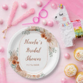 ボホテラコッタパンパスグラス ペーパープレート (パーティー)