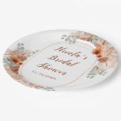 ボホテラコッタパンパスグラス ペーパープレート (アングル)