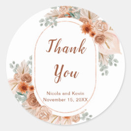 ボホテラコッタパンパスグラス ラウンドシール