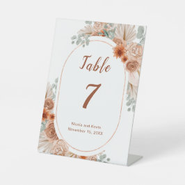 ボホテラコッタパンパスグラス 台座サイン