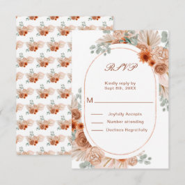 ボホテラコッタパンパスグラスsvp 出欠カード