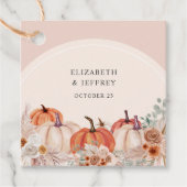 ボホテラコッタパンパスパンプキンス秋の結婚式 フェイバータグ (正面)