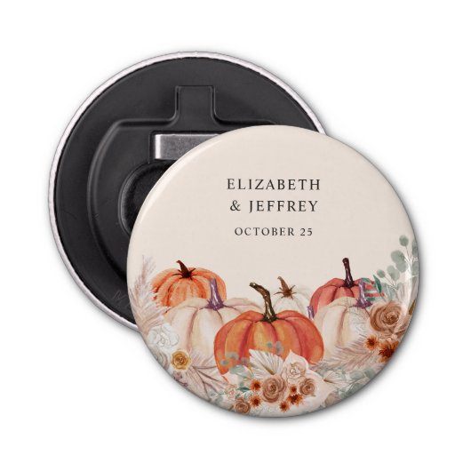 ボホテラコッタパンパスパンプキンス秋の結婚式 栓抜き (正面)