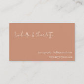 ボホテラコッタビモダンジネスカード 名刺 (裏面)