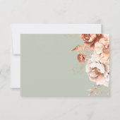 ボホテラコッタピーチ&クリームフローラグリーンディナー 出欠カード (裏面)