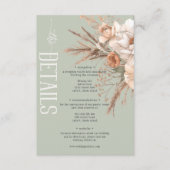 ボホテラコッタピーチ&クリームフローラグリーン詳細 エンクロージャーカード (正面)