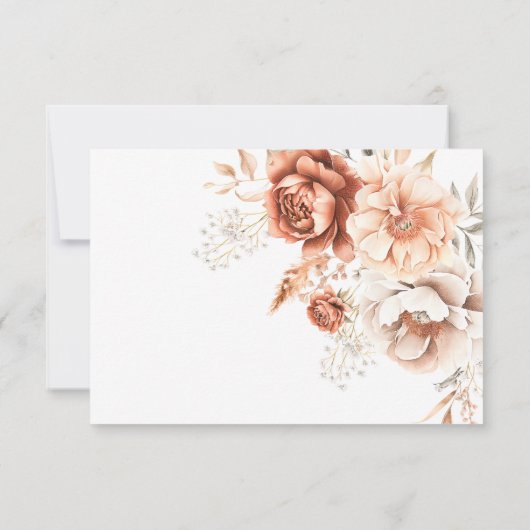 ボホテラコッタピーチ&クリームフローラQRコード 出欠カード (裏面)