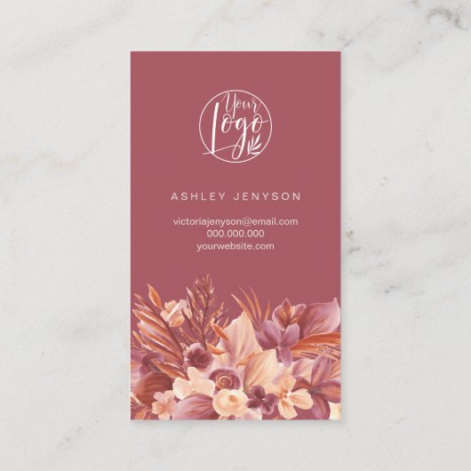 ボホテラコッタフローラのロ感謝していゴの注文はバス 名刺 (裏面)