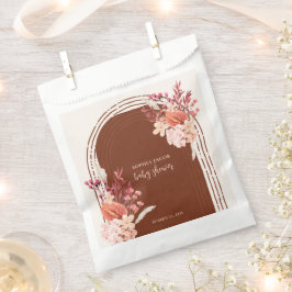 ボホテラコッタフローラアーチベイビーシャワー フェイバーバッグ