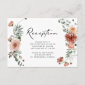 ボホテラコッタフローラウェディングレセプション エンクロージャーカード (正面)