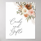 ボホテラコッタフローラカードとギフトサイン ポスター (正面)