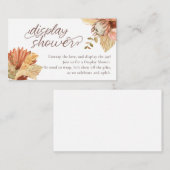 ボホテラコッタフローラディスプレイシャワー エンクロージャーカード (正面/裏面)