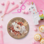 ボホテラコッタフローラパーティー ペーパープレート (パーティー)