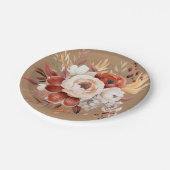 ボホテラコッタフローラパーティー ペーパープレート (アングル)