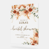 ボホテラコッタフローラブライダルシャワーウェルカム アクリルサイン (傾斜)